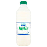 A bottle of Krasnystaw Kefir - 1 Litre with a green cap.